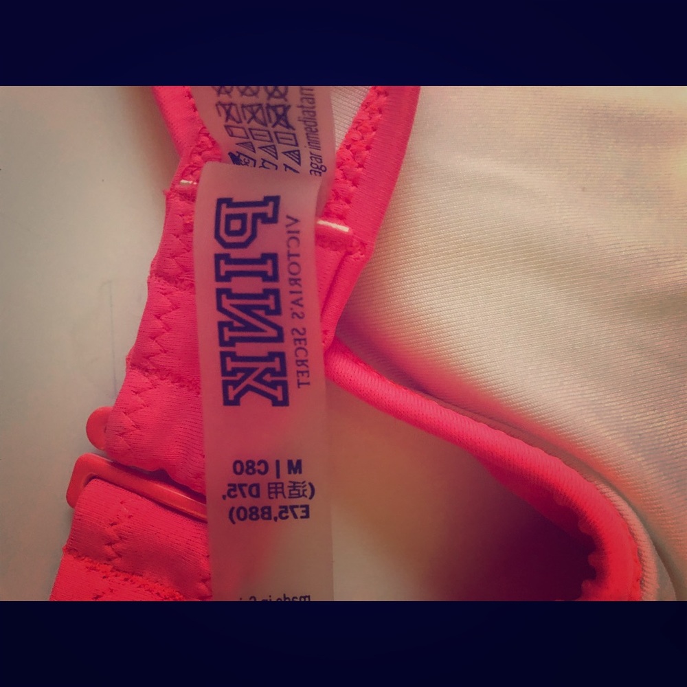 PINK bathing suit top